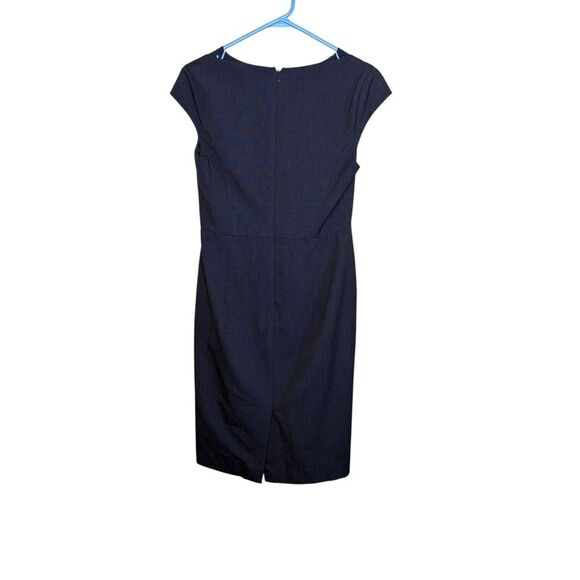 Ann Taylor Factory Stretch Dress Cap Sleeve Fresh Navy Size 4 - Picture 5 of 6